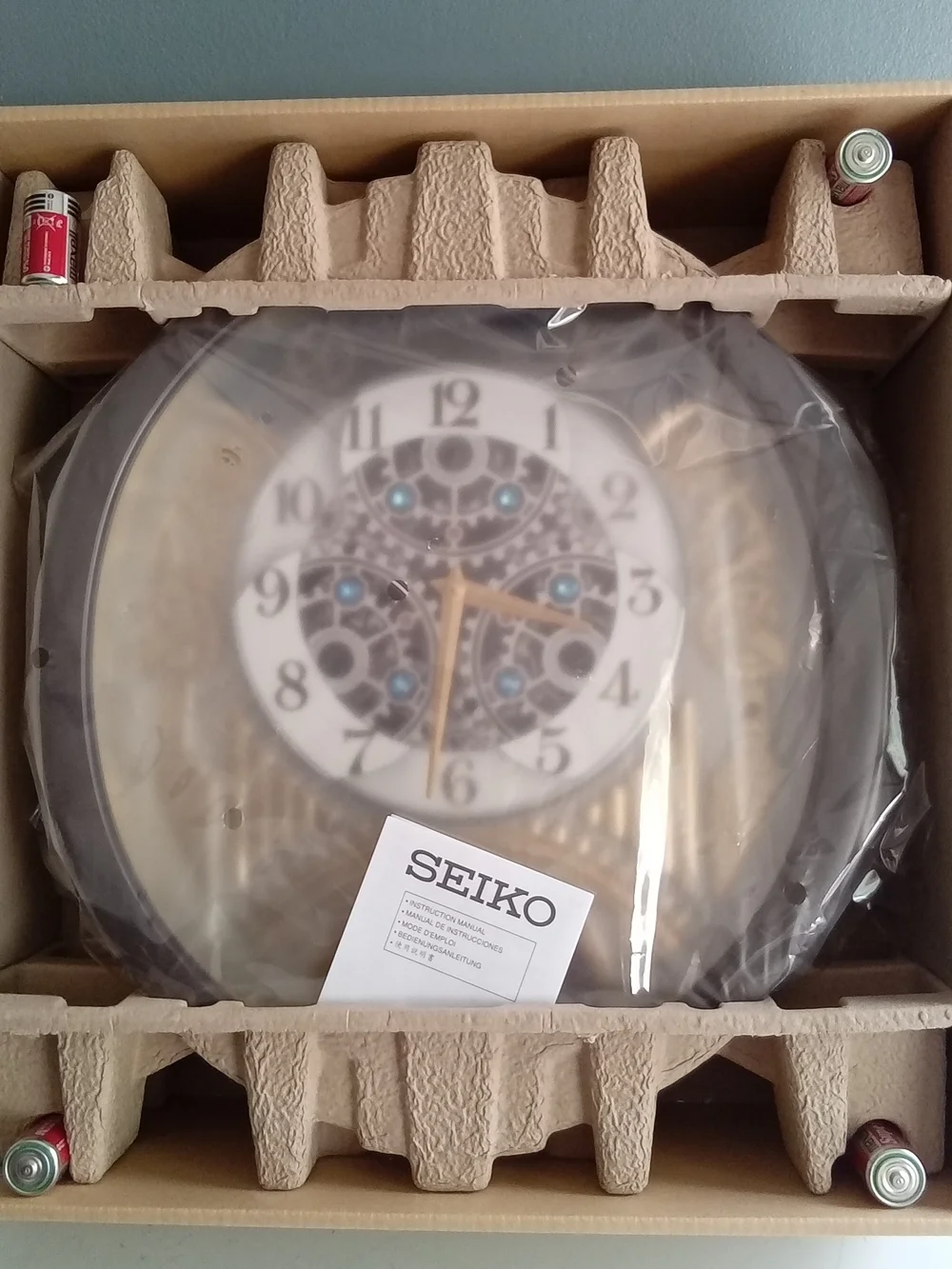 Seiko Melodies in Motion Wall Clock QXM386BRH Swarovski Crystals 30 Melodies NEW
